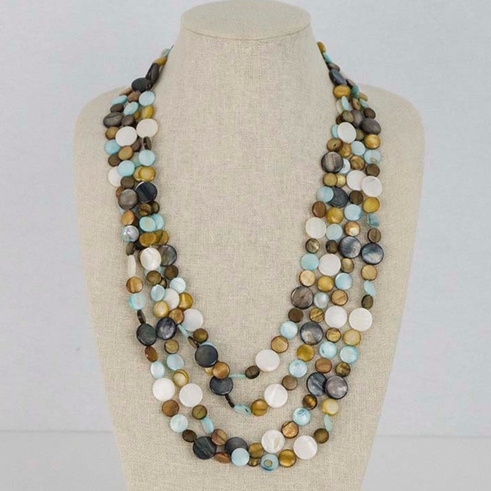 Necklace Mother of Pearl set/2 strands